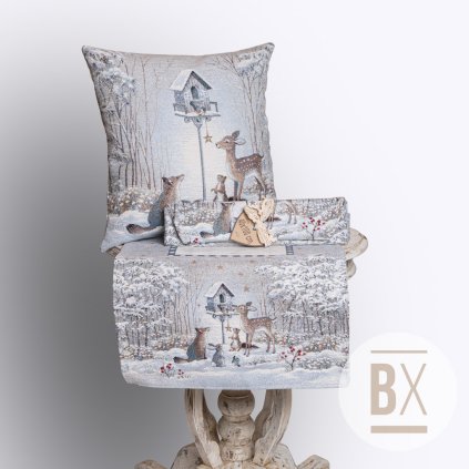 Tischläufer Gobelin CHENILLE 45/140 cm - Weihnachten 006