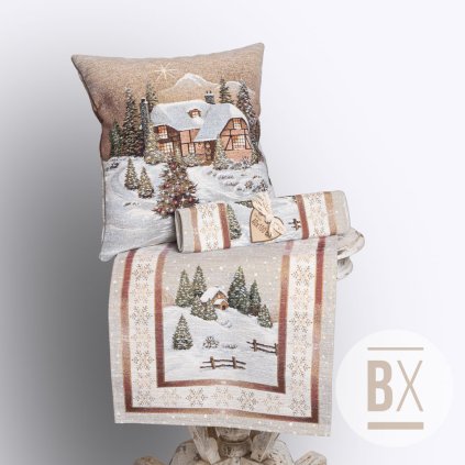 Tischläufer Gobelin CHENILLE 45/140 cm - Weihnachten 007