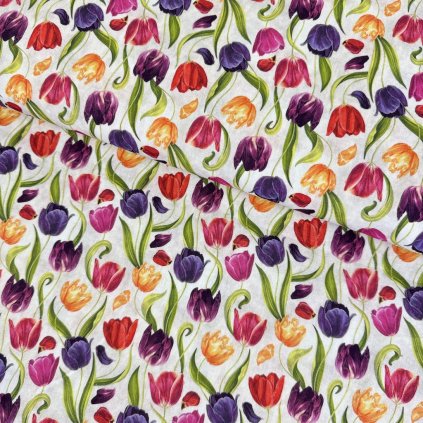 175781 3 bavlna digital tulipany