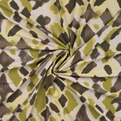 236153 viskoza vzor zelena khaki