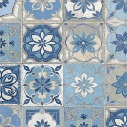 273209 3 bavlna sarah digital 200g kvety patchwork modra