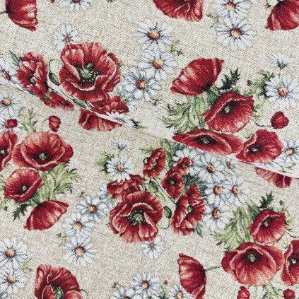 273377 gobelin premium kvety margaretky a maky