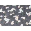 132 3 babysoft vzorovany papagaj siva