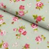 0109324 Bavlna vzorovaná - Ruža romantic ružová na sivom podklade