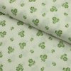 158720 bavlna vzorovana zelene kvietky na bielom