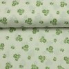 158720 1 bavlna vzorovana zelene kvietky na bielom