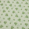 158720 2 bavlna vzorovana zelene kvietky na bielom
