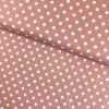 174248 3 bavlna vzorovana biele bodky 1 cm na ruzovom