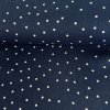 Leinen mit Lycra 190g - Weiße Punkte auf Dunkelblau