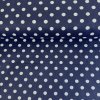 231554 5 bavlna vzorovana bodka 1cm biela na tmavomodrom