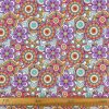 233243 bavlna digital kvietky purpurove