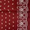 233225 5 bavlna ludovy vzor bordura stvorlistok bordova