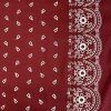 233225 6 bavlna ludovy vzor bordura stvorlistok bordova