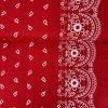 233222 5 bavlna ludovy vzor bordura stvorlistok cervena