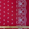 233222 7 bavlna ludovy vzor bordura stvorlistok cervena