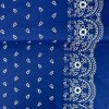 233228 4 bavlna ludovy vzor bordura stvorlistok parizska modra