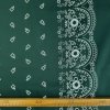 233234 7 bavlna ludovy vzor bordura stvorlistok zelena