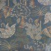 273380 2 gobelin premium lurex zlate listy na tmavo zelenom
