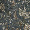 273380 1 gobelin premium lurex zlate listy na tmavo zelenom
