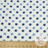 8214 2 bavlna vzorovana bodky 7mm modra