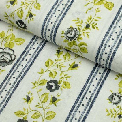 Pamut népi minta - Rózsa kék