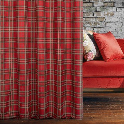 159537 gobelin karo cervena s 280cm