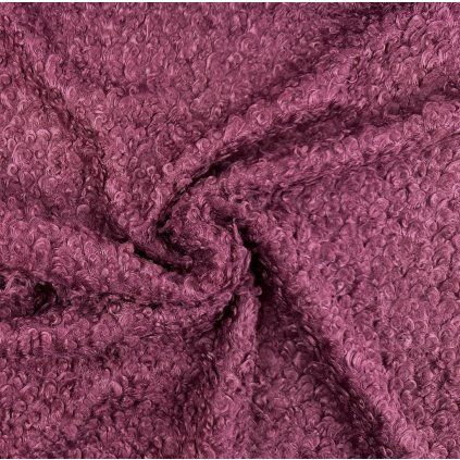 Curly Boucle kabátanyag - Bordó