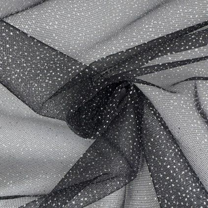 Tüll strassz hatás - Fekete