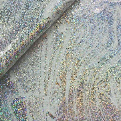 Fürdőruhaanyag YOOP - Ezüstszínű