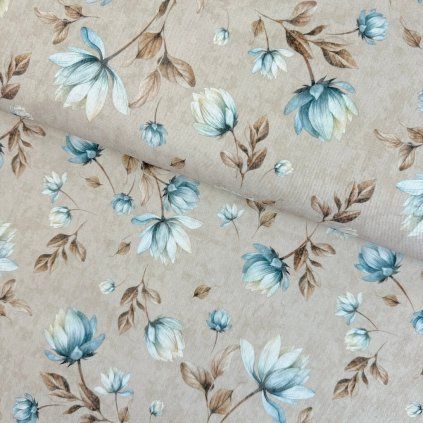 Pamut Sarah Digital 200g - Virágok v.2