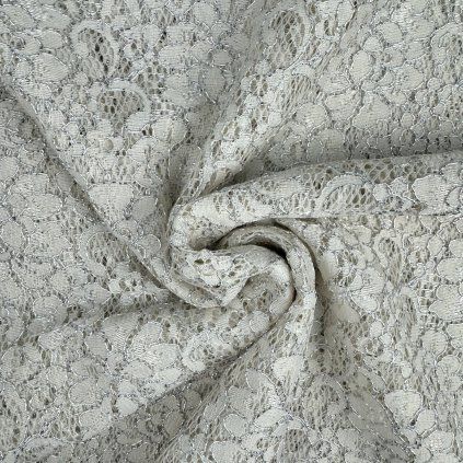 Csipke Silver - Bézs világos ezüstszínű