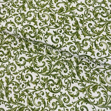 Pamut mintás - Gallyak zöld