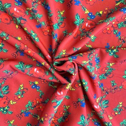 Tibeti népi minta MK - Piros