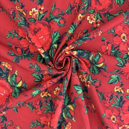 Tibeti népi minta VK - piros