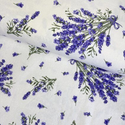 Pamut Talia - Levendula csokor fehéren