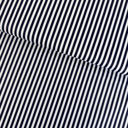 Pamut mintás - Csíkok 0,5 cm - Sötétkék