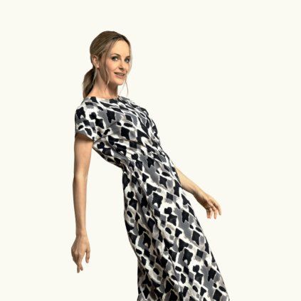 Viszkóz minta - Fekete és fehér