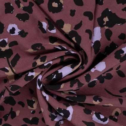236276 viskoza vzor leopard na hnedom