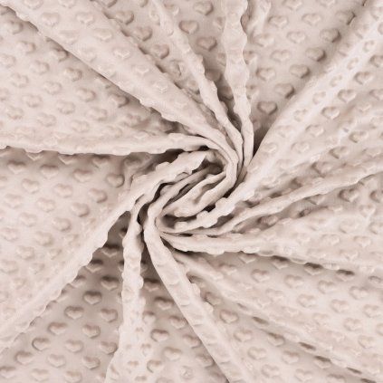 Minky szívek - Bézs szürke világos