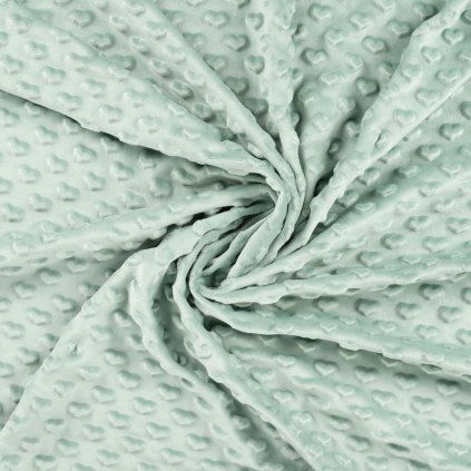 264749 5 minky srdiecka zelena mint