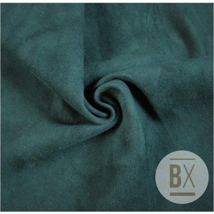 Bőr Stretch - Magisco Suede Plume zöld smaragdzöld