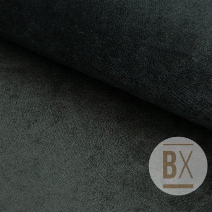 Bársony kárpitanyag - Fekete