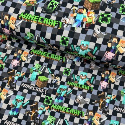 5883 teplakovina digital minecraft square siva