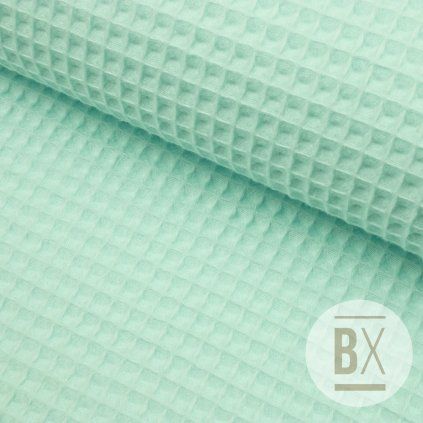 657 4 bavlna vafla organic modra mint