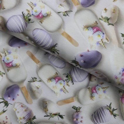 Digital jerseyanyag - jégkrém a kézben