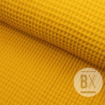 Organikus Waffle pamut - Karamellsárga