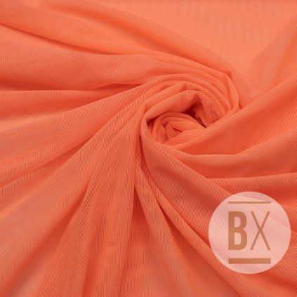 Elasztikus tüll - Narancs korall neon
