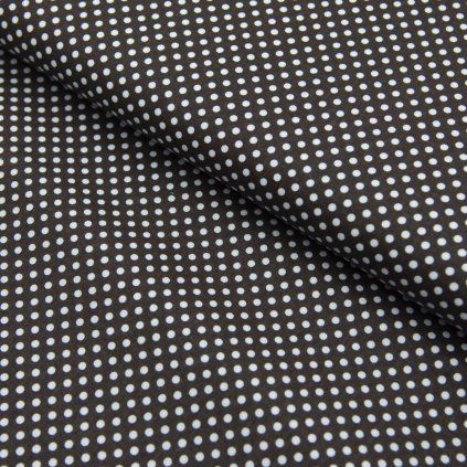 Mintás pamut - Gyöngyök - Barna