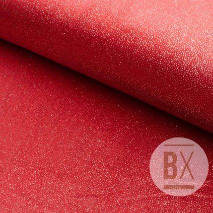 Velúr Bársony Glitter - piros