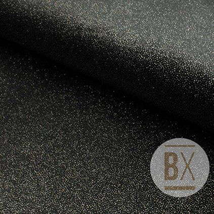 Velúr Bársony Glitter - Fekete